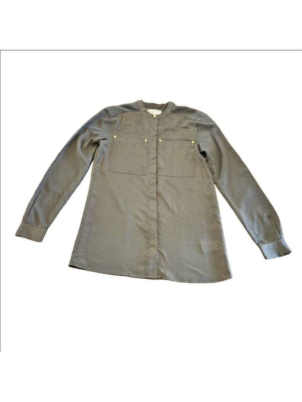 Women's Michael Kors Long Sleeved Button-Down Blouse Size XS, Olive Green